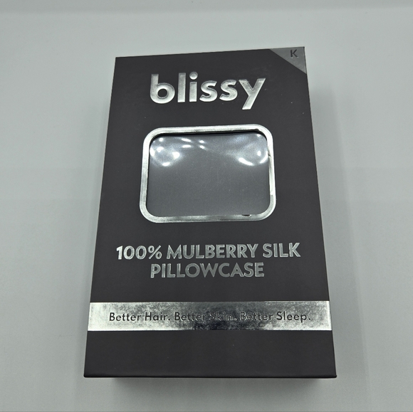 NWT Blissy Pillowcase, Dark Gray, Sandard/Queen Or King Size - Picture 4 of 9